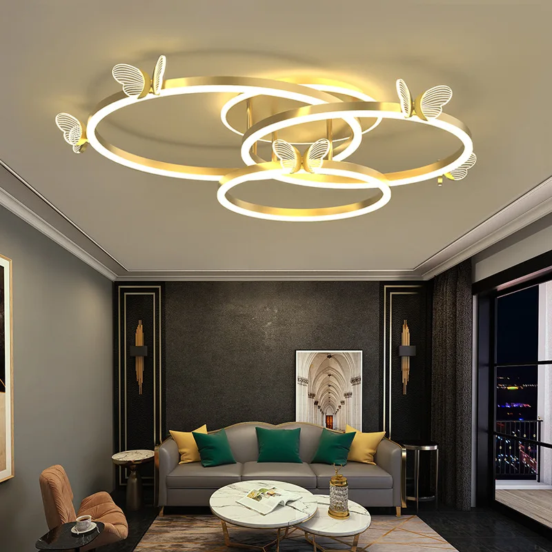 

Simple Modern Butterfly Creative Living Room Lamp New Nordic Whole House Combination Ceiling Lamp Living Room Decoration Light