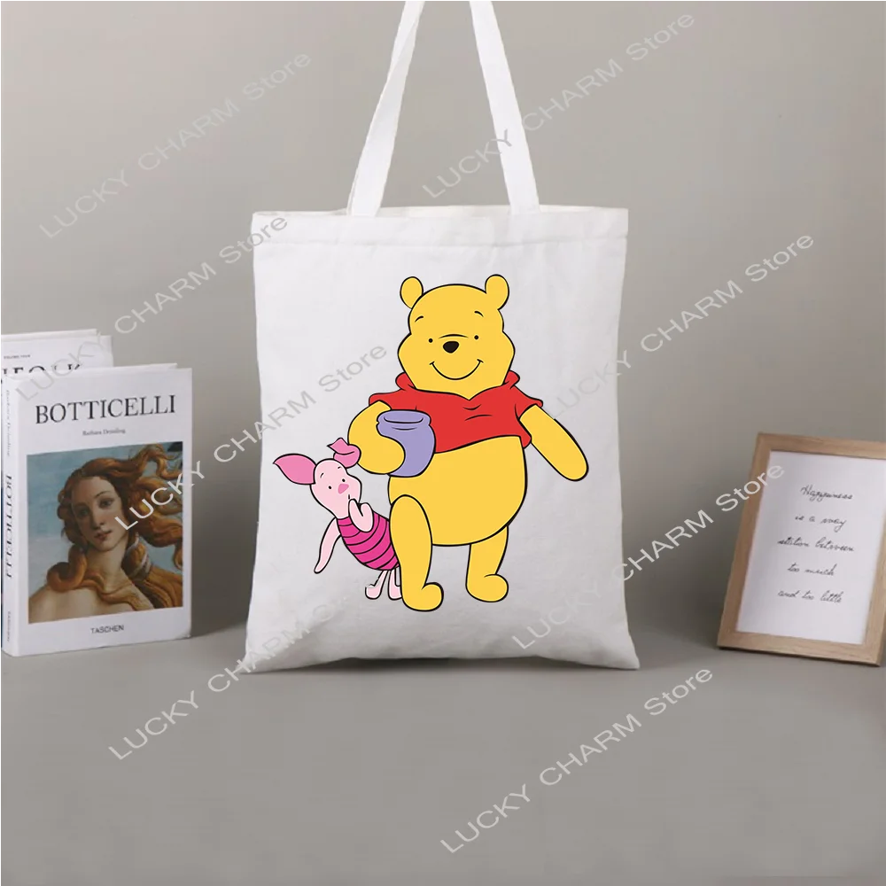

Handbag Disney Winnie The Pooh Tigger Casual Bags for Women Tote Bag Canvas Bag Shopping Student Storage Folding Shoulder Bag