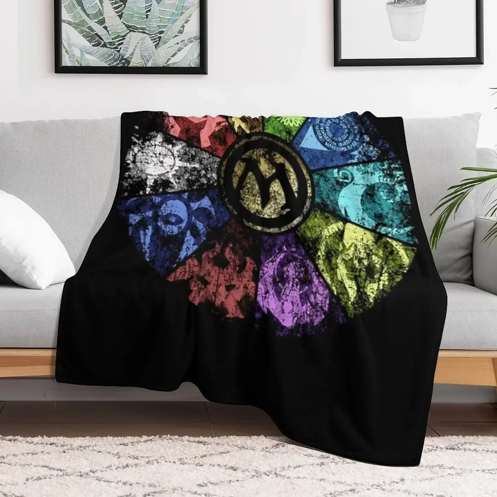 MTG выцветшее одеяло с колесом гильдии для декоративных диванов одеяла кровати