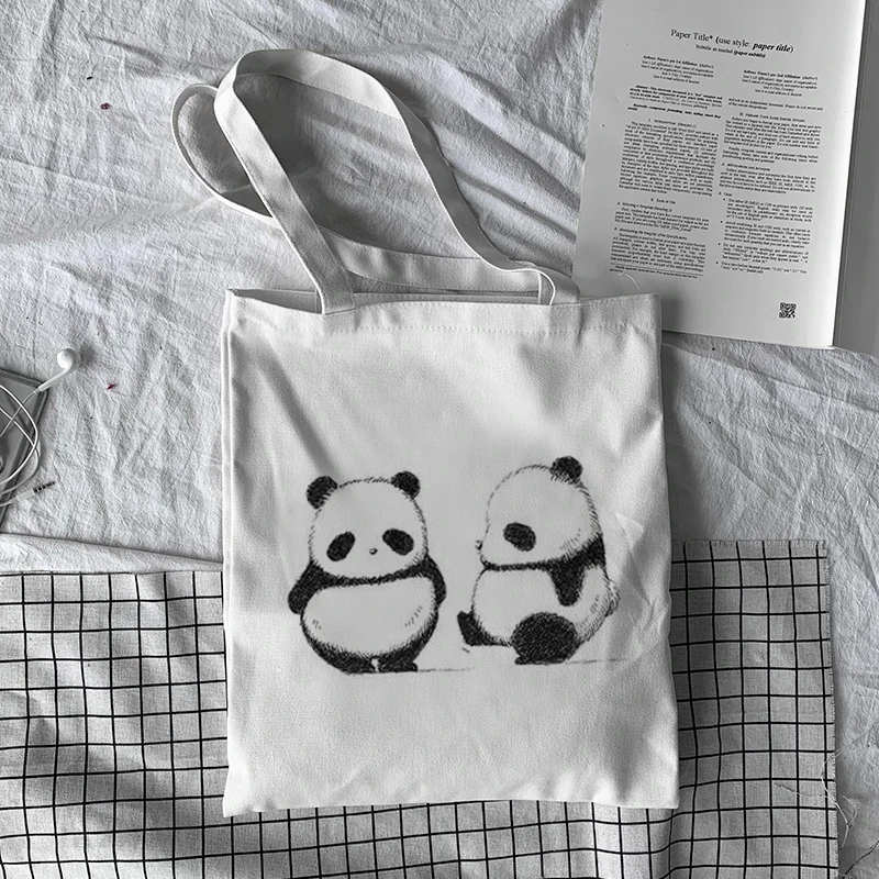 

Printed Cute Animal Panda Ladies Handbag Casual Handbag Eco-friendly Shopping Bag Large Capacity Handbag.