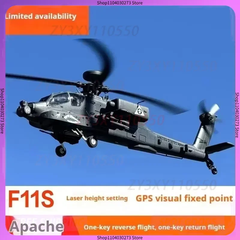 Фото Новый Yuxiang Apache F11s, вооруженный вертолет с дистанционным управлением, GPS-навигационная модель, 3d перевернутая имитация дрона, игрушка Rhsky №1