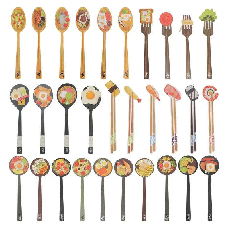 

120 шт., Необычные книжные закладки в форме ложки (разные цвета)