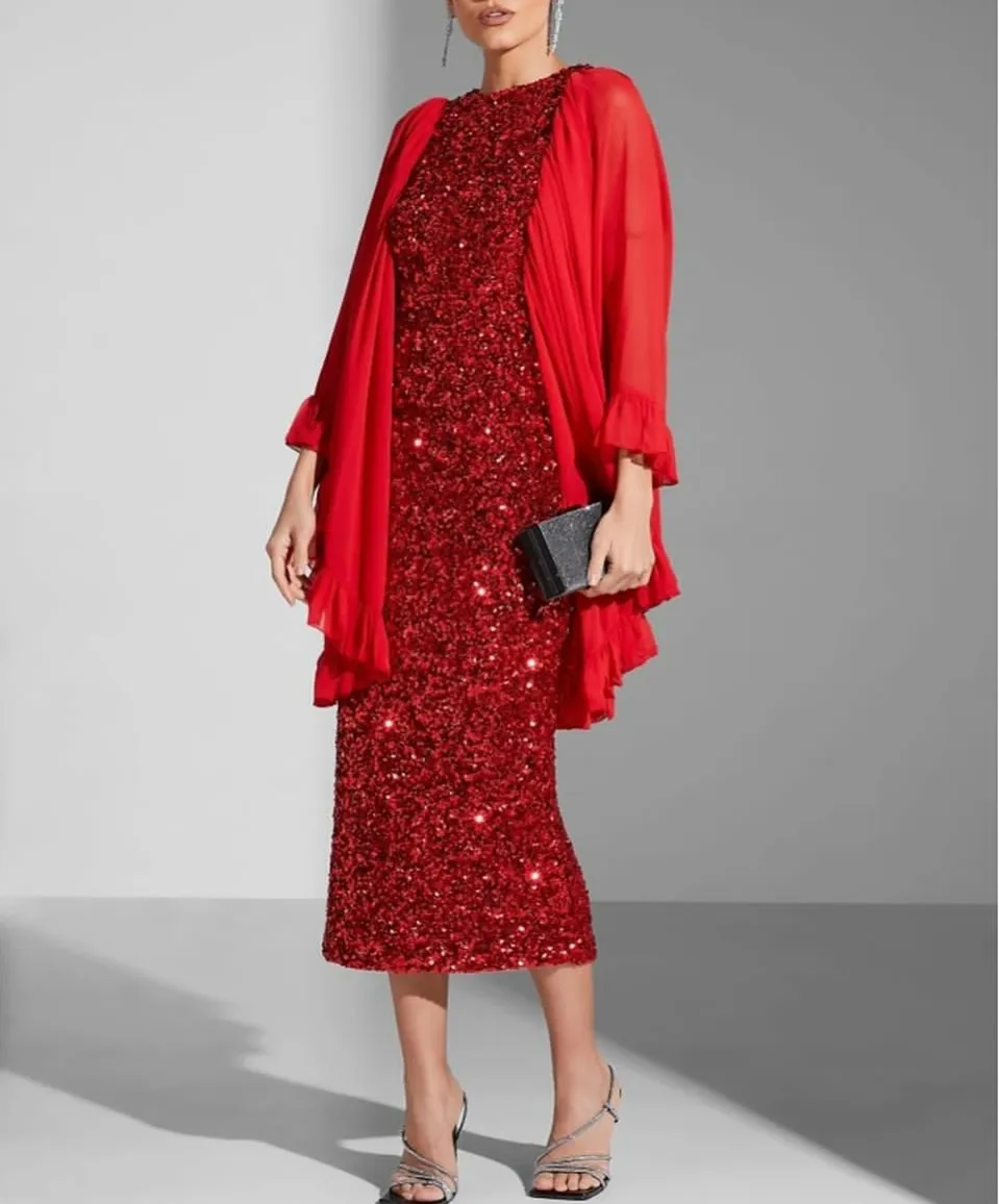 

Классические искусственные красные мусульманские Вечерние платья, платье-футляр с длинным рукавом, платье для выпускного вечера, платье дл...