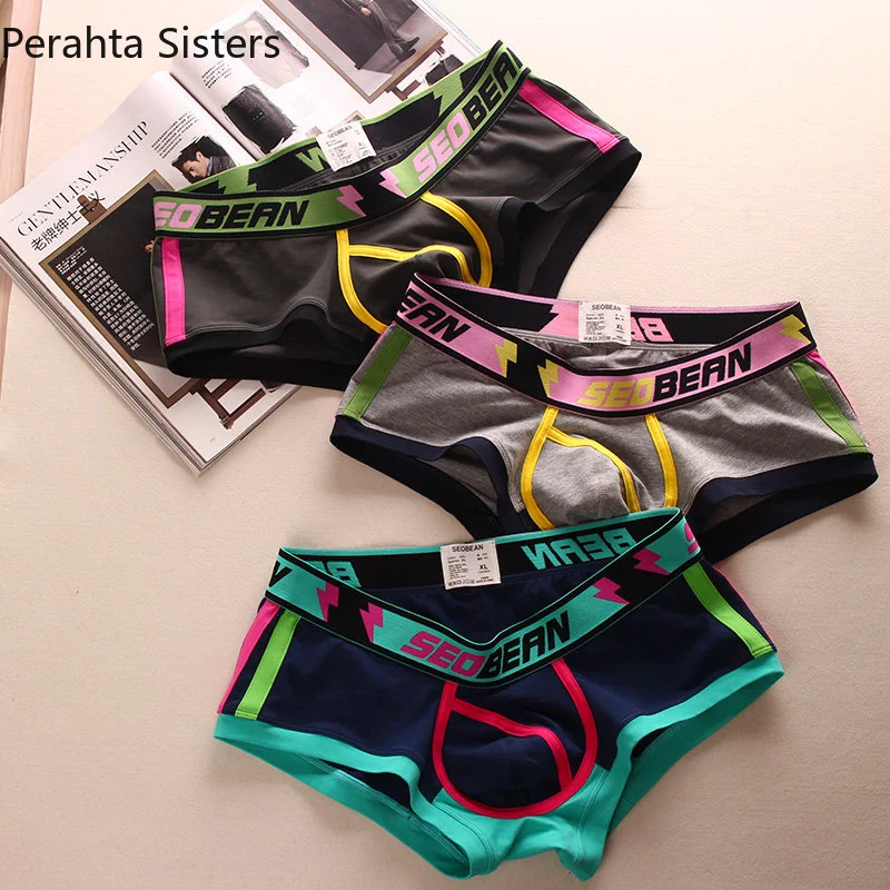 

Boxer Briefs for 3PCS/Lot Men U Convex Cotton Underwear Mens Underpants Fashion Cuecas Masculina Boxershorts Man Panties