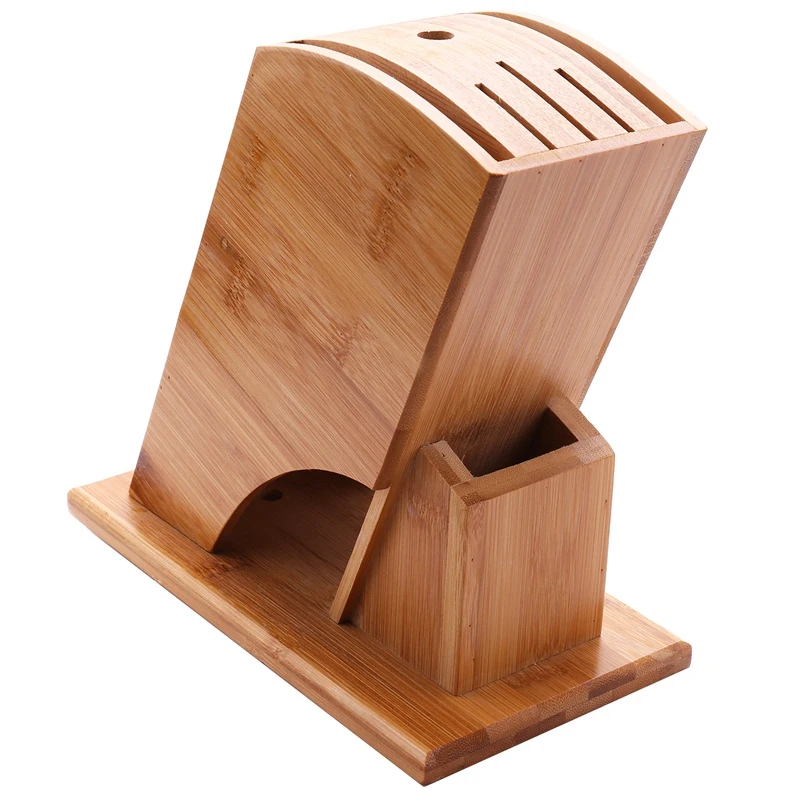 

Bamboo Knife Storage Block Without Knives Knife Storage Organizer And Holder