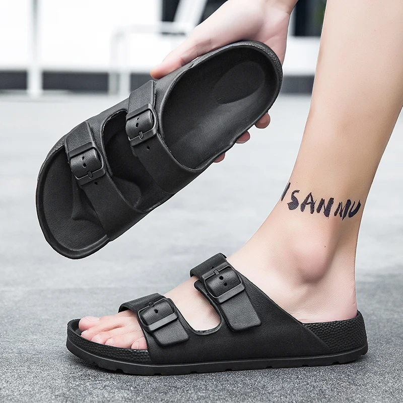 2022 New Fashion Comfortable Women's Sandals Slippers Soft EVA Anti-slip Home Floor Slides Summer Beach Shoes Men Flip-flops