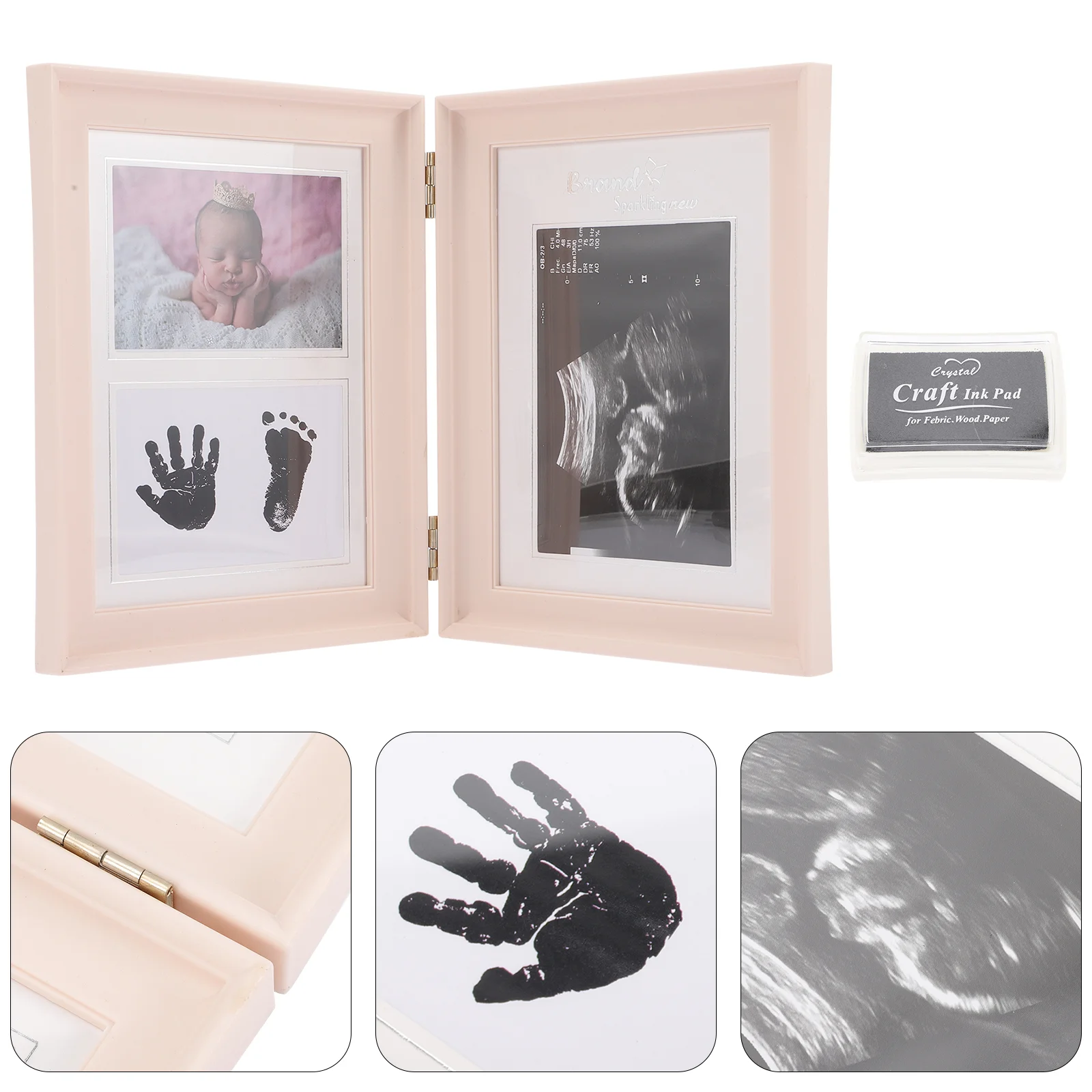 

B Super Photo Frame Table Top Display Stand Baby Picture Infant Pvc Book Memory Shower Gift