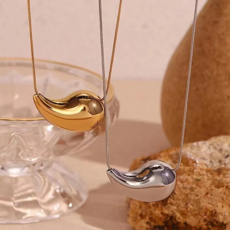 GANEMLY 316L нержавеющая сталь жемчуг длинный кулон ожерелье для женщин новая модная