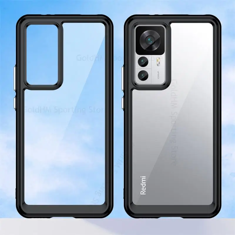 

Capa For Xiaomi 12T Pro Acrylic Shockproof Space Case For Mi 12X 12T Pro 12 Lite 12S Ultra HD Transparent Hard Protective Cover