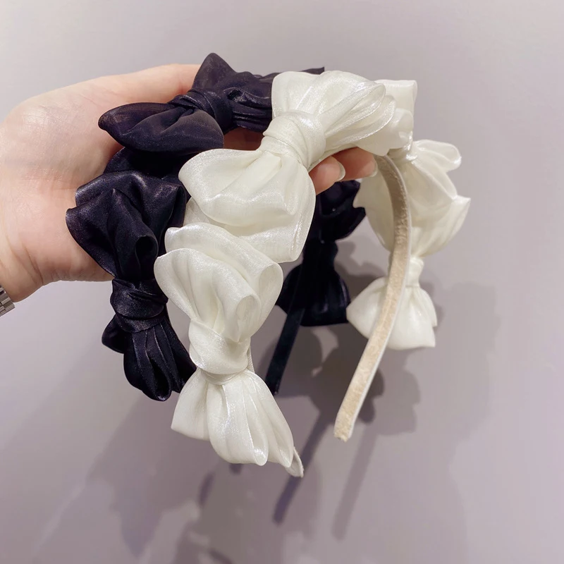 

Big Bow Headband Bow-knot Wide-brim Headband Hair Accessories Multiple Bows Hair Hoop Handmade Head Hoop Korean Cute Hair Band