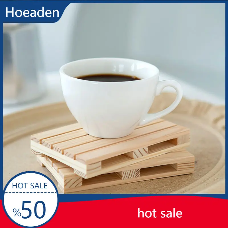 

Mini Wooden Pallet Beverage Coasters For Hot And Cold Drinks Insulation Pad