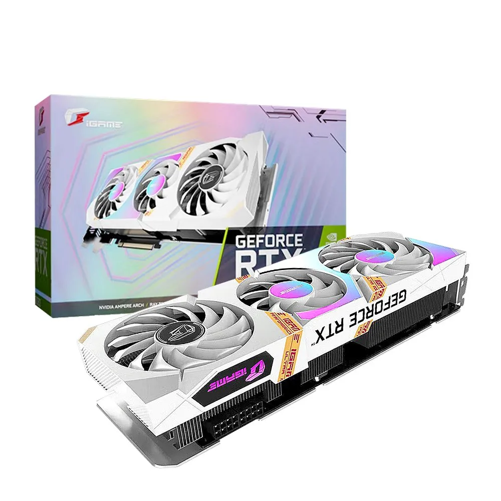 Видеокарта RTX 3060Ti Colorful iGame GeForce 3060 Ti Ultra W OC 8 Гб GDDR6 256Bit игровые высокочастотные