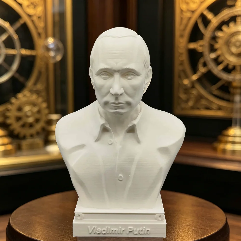 Фото Статуэтка лидера России 10/15/25 см, 3D-печать, PLA, белая, бюст, модель, миниатюрная фигурка, декор, коллекционный сувенир, подарок №1