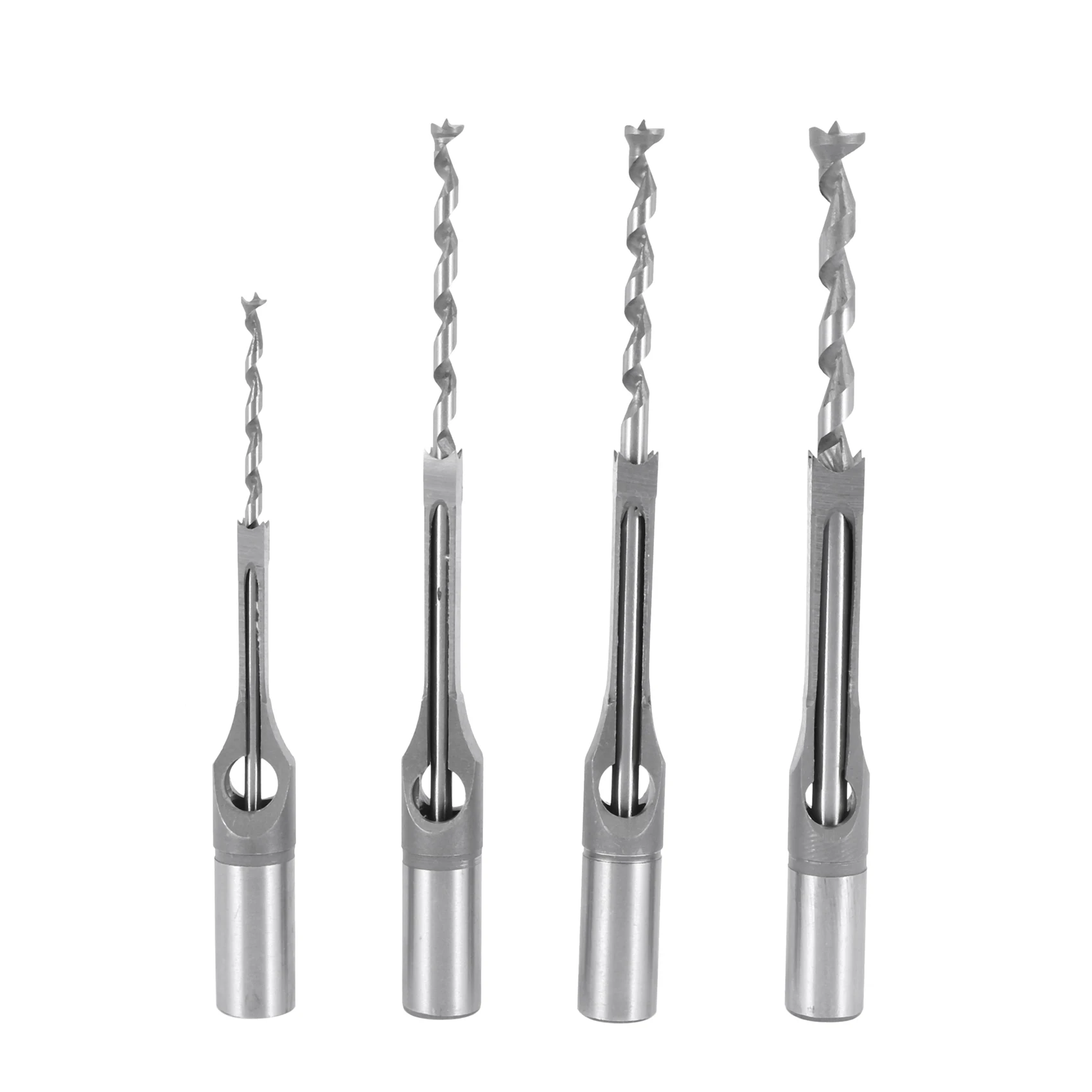 

4Pcs Woodworking Square Hole Drill Bits Wood Mortising Chisel Set Mortise Chisel Bit Kits Woodworking Hole Saw Sets with Twis
