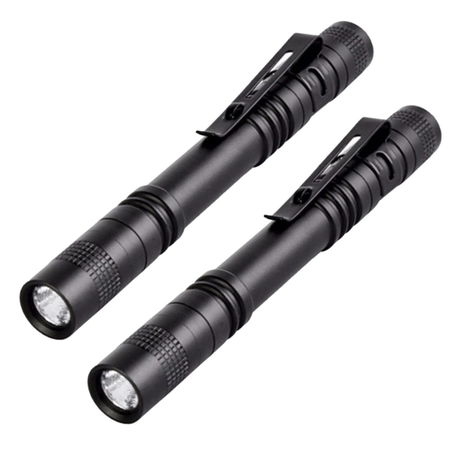 

2pcs Dry Stain Pen Shape UV Flashlight With Clip Hotel Inspection Waterproof LED Battery Powered Professional Handheld Practical