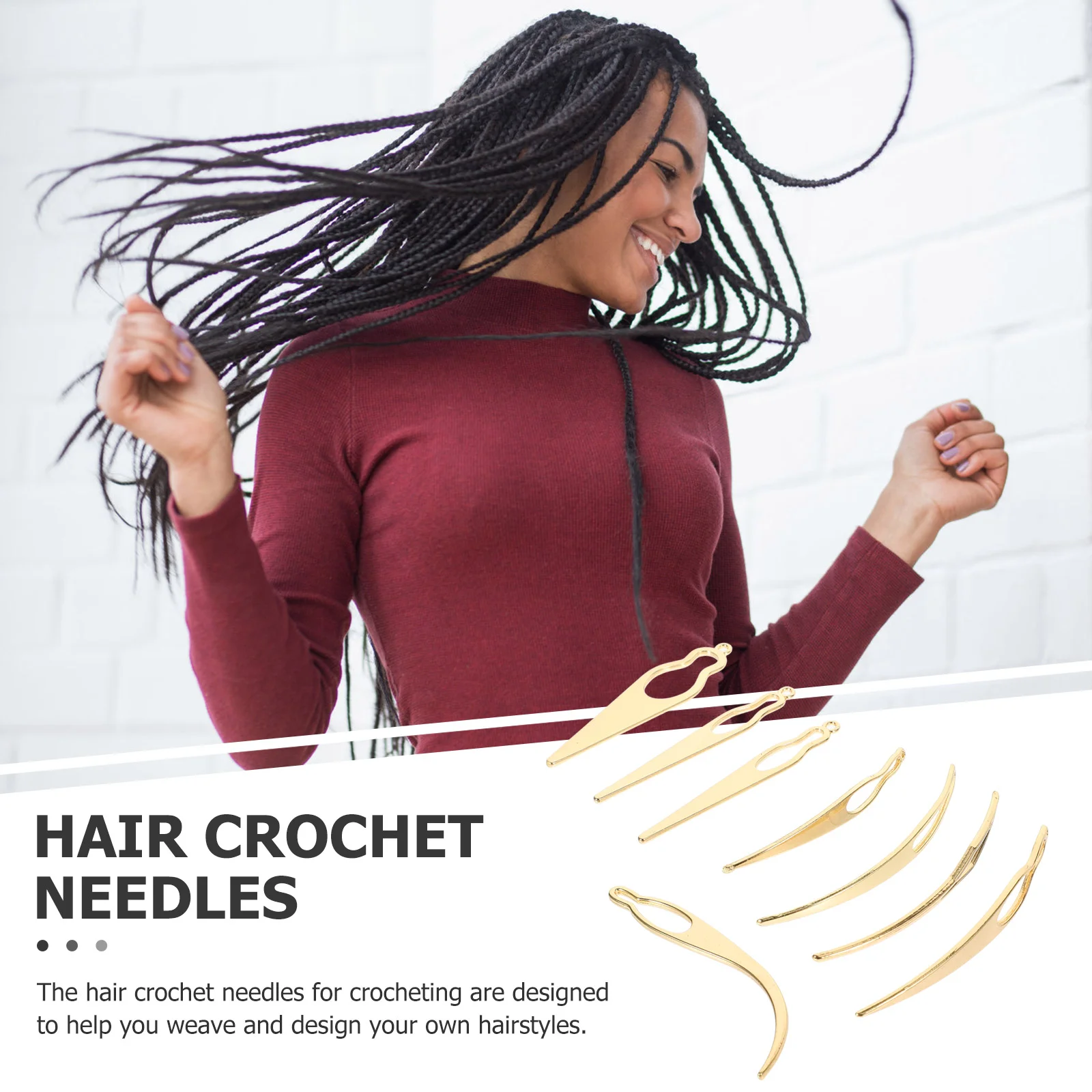 8 шт. основная коса крючок для волос аксессуары игла подачи из нержавеющей стали