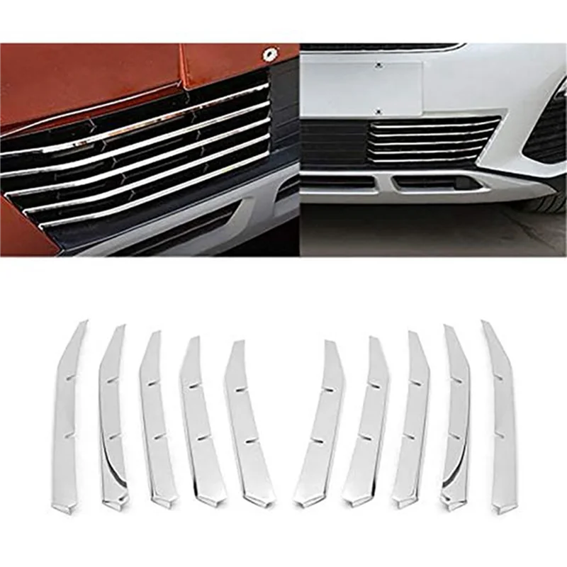

10PCS Front Bottom Grille Grill Cove Grille Trim for Peugeot 3008 GT 2017 2018 2019 2020 5008 GT 2017-2020