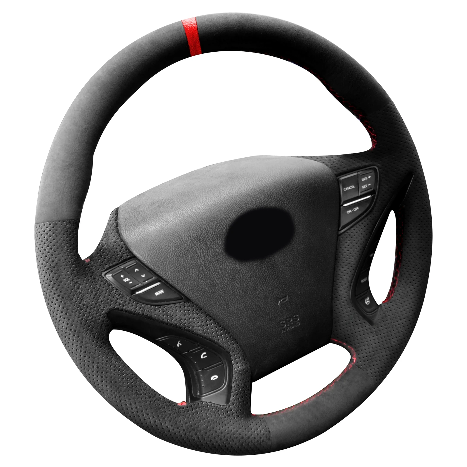 Чехол рулевого колеса Alfanxi с ручным стежком алькантара, совместим с Hyundai Elantra 3 Elantra Sport Elantra GT 2013-2017