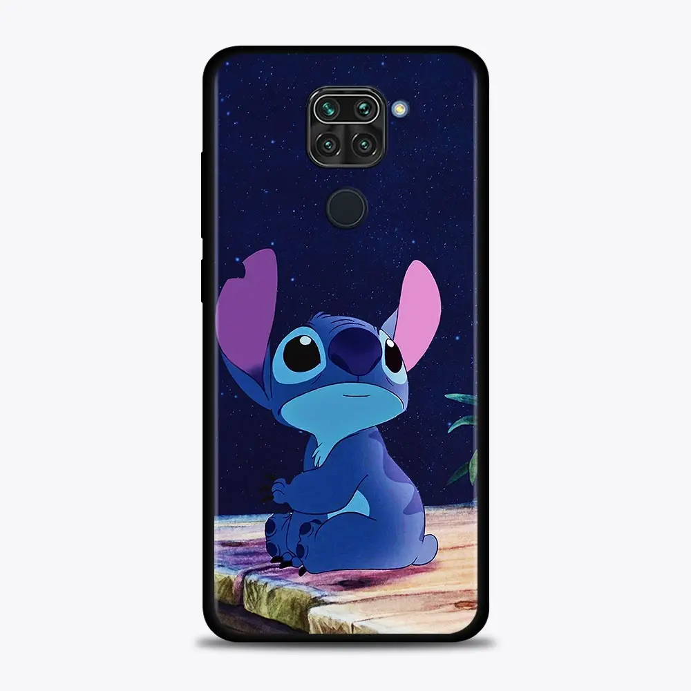 Чехол для Xiaomi Redmi Note 11/9/8/10 Pro Max/7/9T/8T/9S/10Lite футляр REDMI 9/8/9C/9A/8A/7A голубой Ститч смотрите