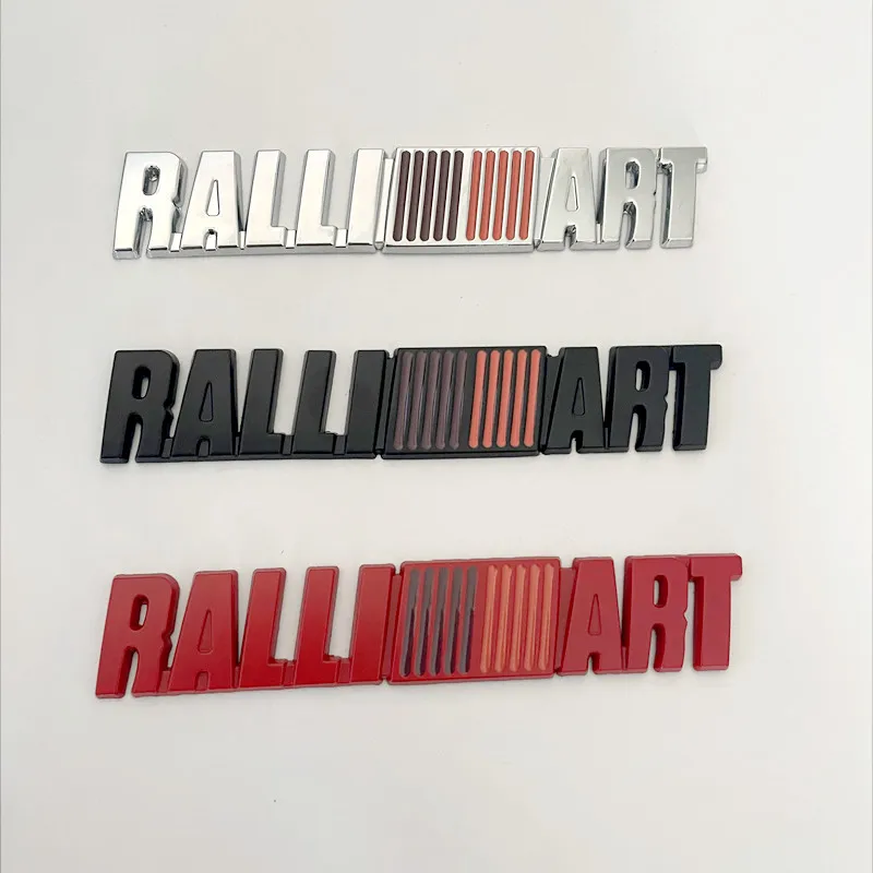Фото 3D металлический автомобильный Стайлинг RalliArt, эмблема на переднюю решетку, значок на задний багажник, наклейка для Mitsubishi RalliArt Lancer Ralli Art 9 10 Asx №4