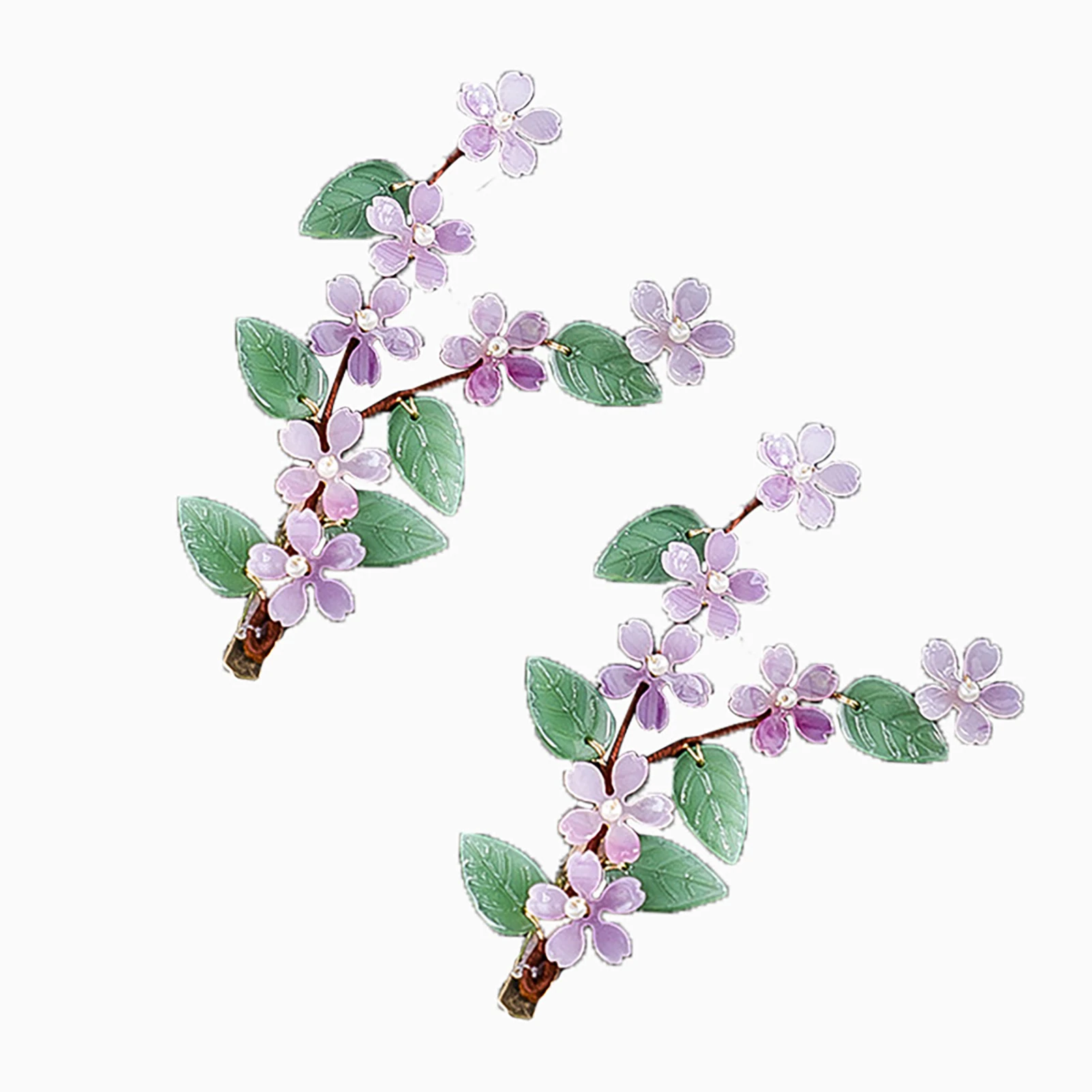 

Woman's Hanfu Side Flower Hair Clips Set Personalized Hair Artifact Clip Headdress for Thick Curly Hair Styling Decorative Newly
