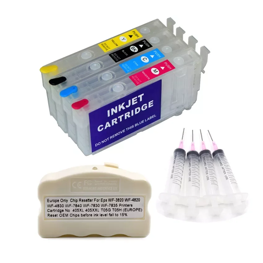 

405 405xl Chip Resetter And Cartridge No Chip For Epson WF-3820 WF-3825 WF-4820 WF-4825 WF-4830 WF-7830 7820 WF-7835 WF-7840DTWF