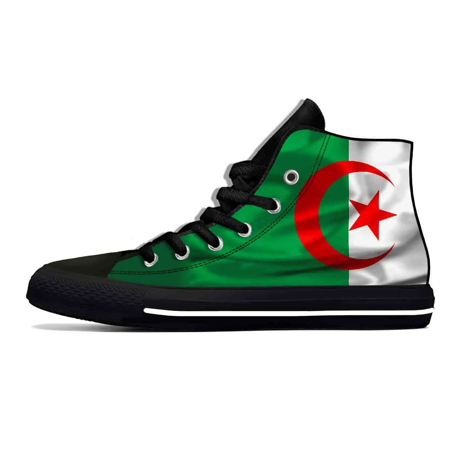 

Лидер продаж, алжирский флаг, патриотическая гордость, модная повседневная Тканевая обувь с высоким верхом, легкие дышащие кроссовки с 3D пр...