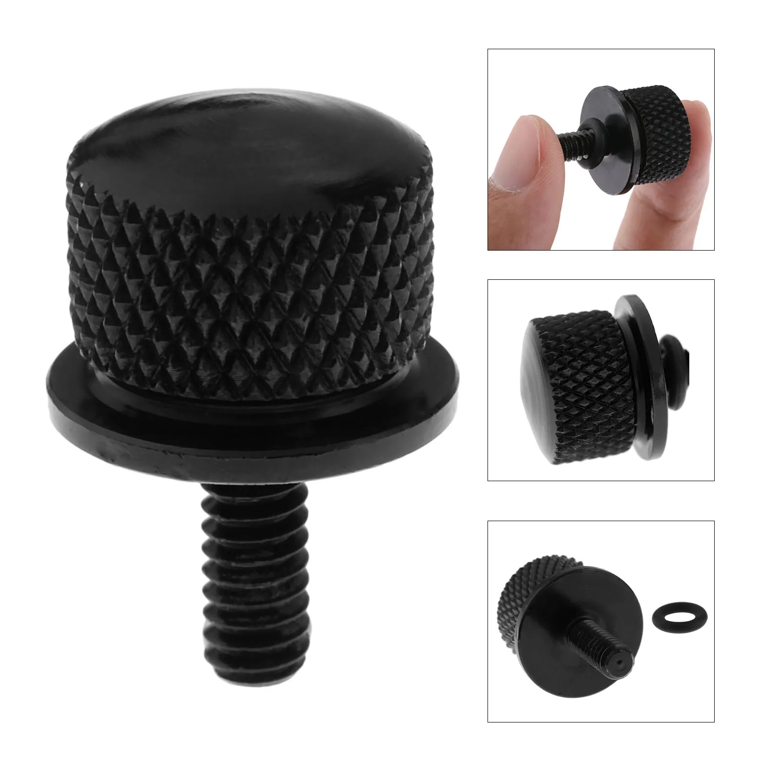 

1Pc 6mm 1/4'' Aluminum Rear Seat Bolt Fit for 1996-2017 Sportster Wide Glide Street Bob Black Motorcycle Bolt