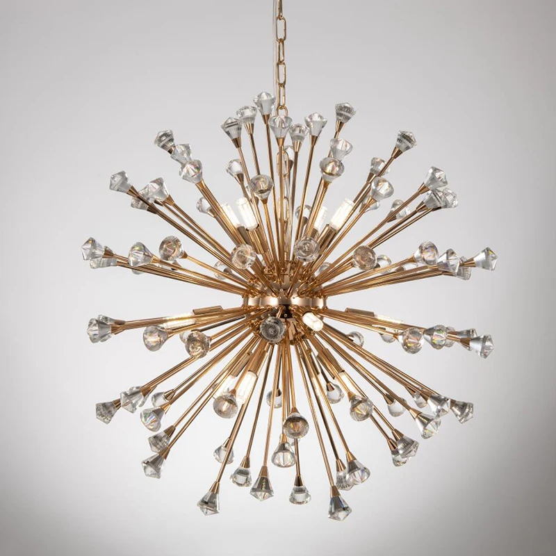 

Room Drcor Led Art Chandelier Pendant Lamp Light K9 Crystal Ball Droplight Modern Style Decor Living Dining Table Appliances