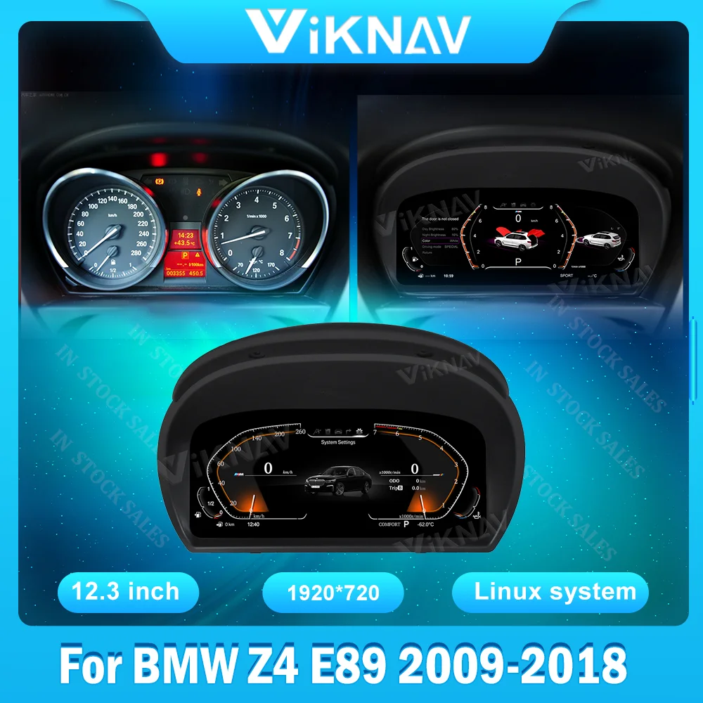 

Car LCD Dashboard Panel For BMW Z4 E89 2009 - 2018 Virtual Cockpit Digital Cluster Instrument Multimedia Speedometer GPS Unit