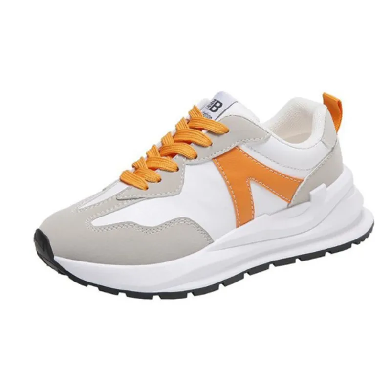 

Женские кожаные кроссовки, легкие и удобные, на толстой нескользящей подошве, со шнуровкой, модная повседневная обувь