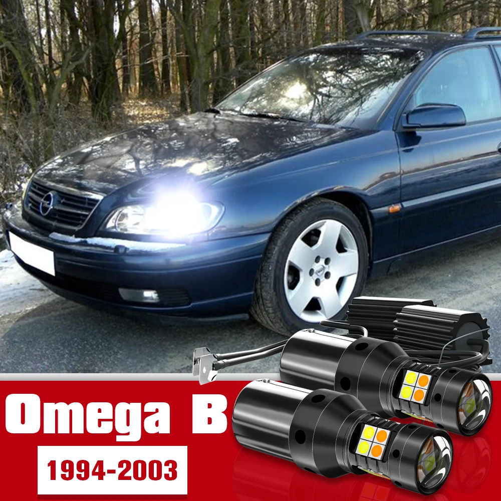 

2pcs Dual Mode Turn Signal+Daytime Running Light Accessories LED DRL For Opel Omega B 1994-2003 1997 1998 1999 2000 2001 2002