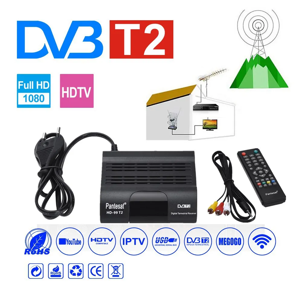 Цифровой ТВ-приемник DVB HD-99 T2 1080P тюнер DVBT2 спутниковое телевидение Dvb-t2 Youtube IPTV