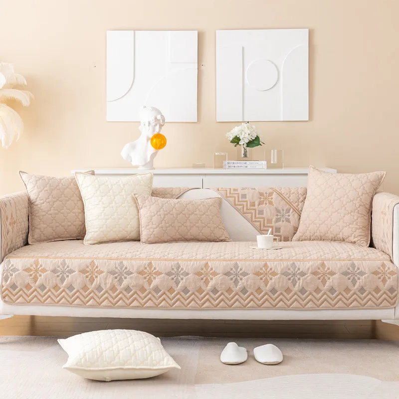 

Brushed sofa cover modern non-slip four-season universal sofa cover