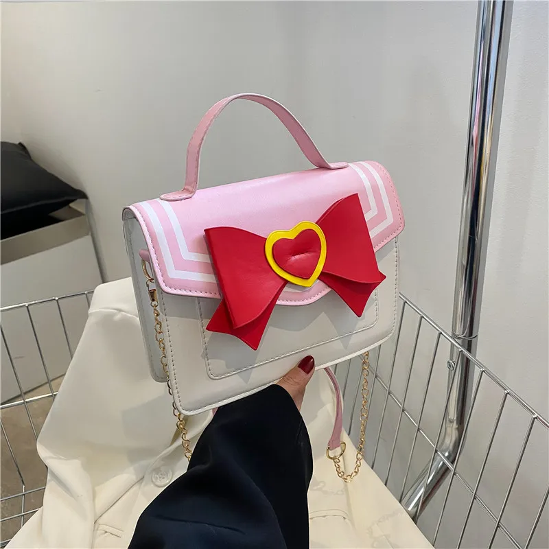 

Японские дизайнерские кошельки и сумочки в стиле аниме, милая сумка через плечо с бантом для молодых девушек, женская сумка через плечо, униформа JK, сумка-мессенджер