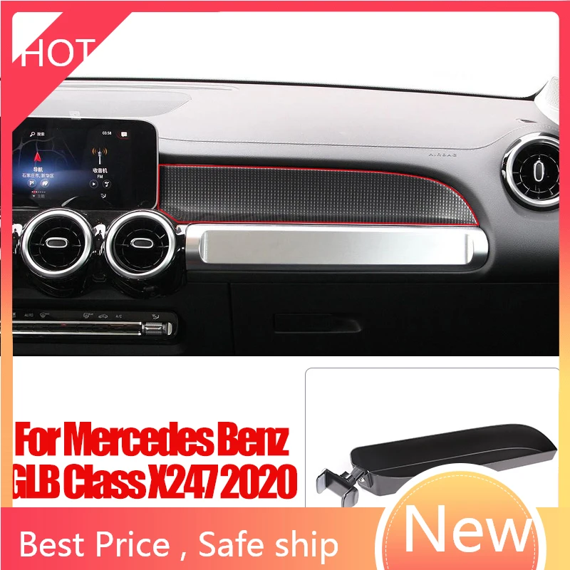 

Для Mercedes Benz GLB Class X247 2020 ABS Black Co-pilot держатель для приборной панели коробка для хранения автомобильные аксессуары