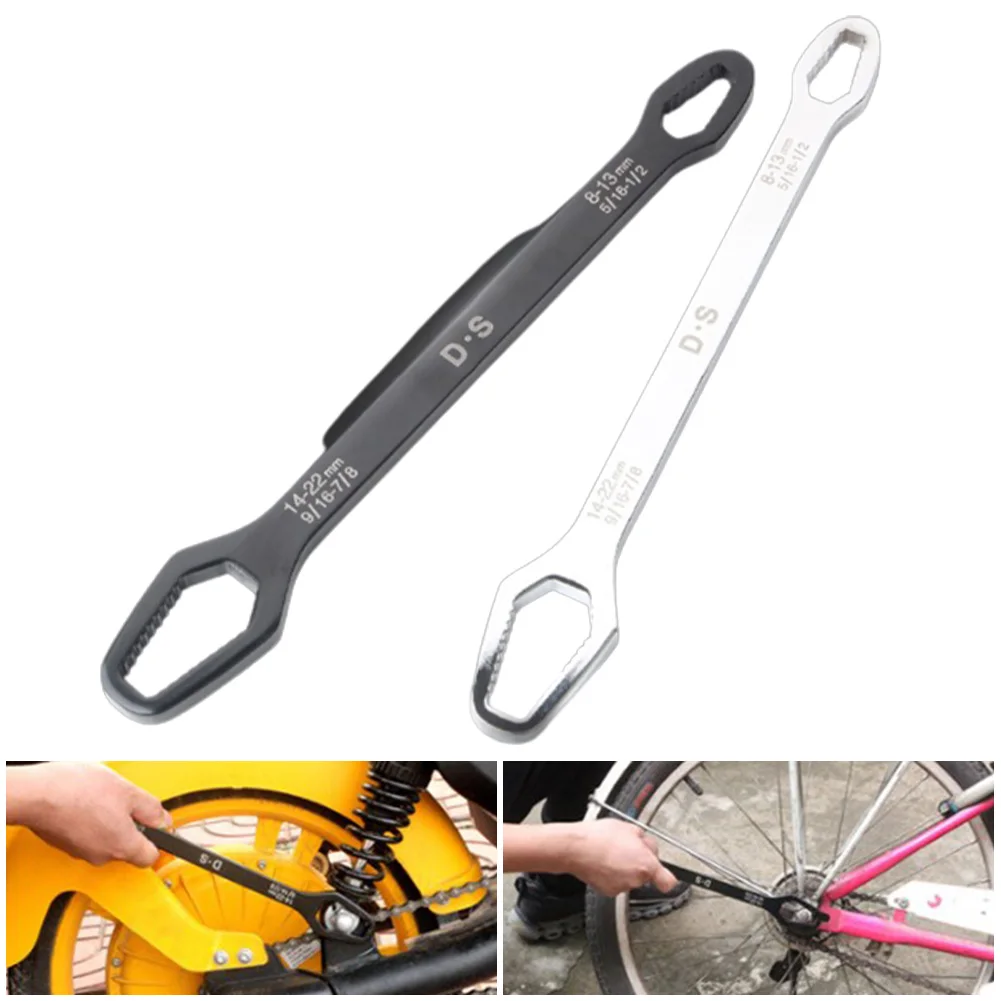 

Double-Head Key Multifunction Screw Nuts Wrenches Repair Hand Tools For Car Bicycle Ratchet Wrench Universal Spanner 8-22mm