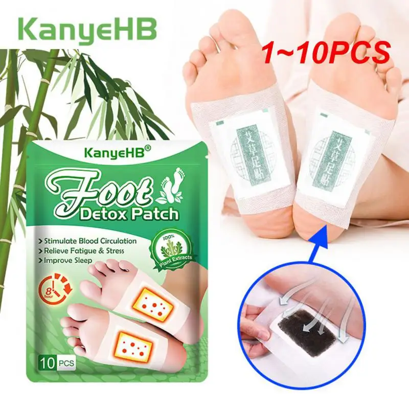 

1~10PCS Bag Detoxification Wormwood Foot Detox Pads Relieving Plaster Relieve Stress Help Sleeping Body Detox Pad