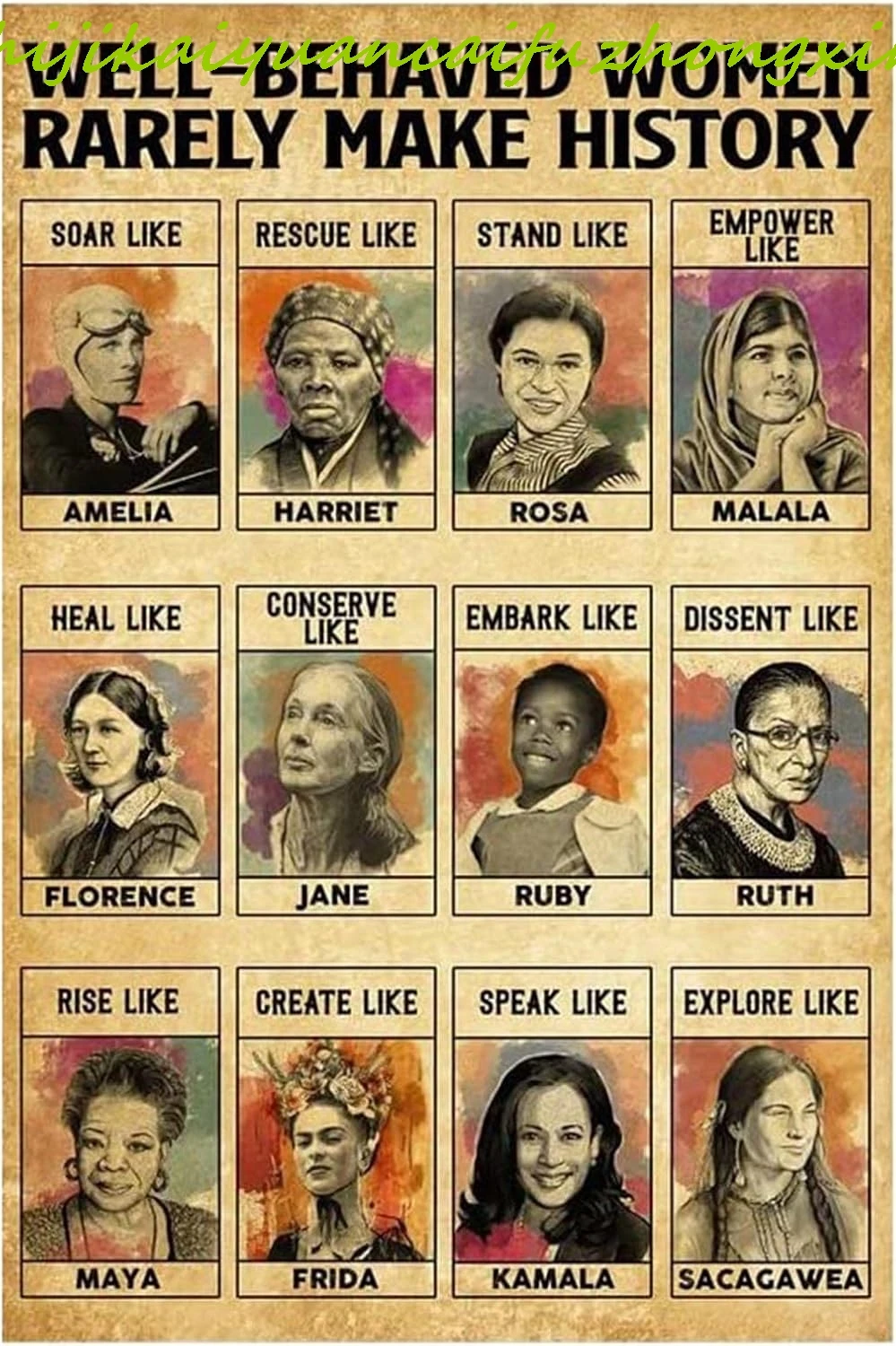 Металлический знак CCPARTON хорошо поводимые женщины редкая история феминистский