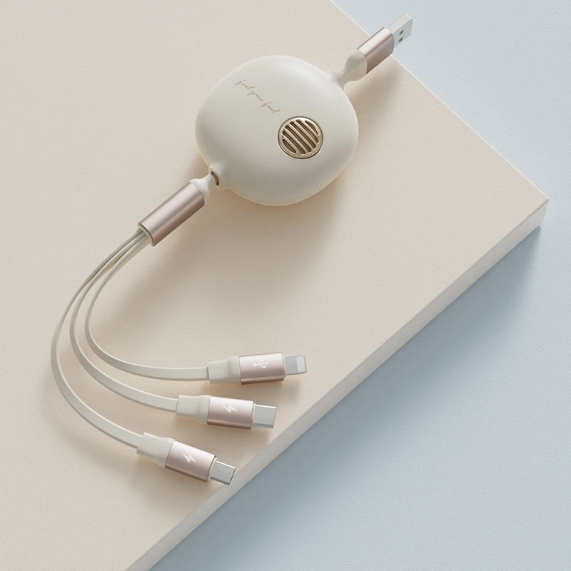

3 in 1 Mobile Phone USB Charging Cable Retractable Multi Portable Type C Micro USB Cable for iPhone Huawei Samsung Data Cable