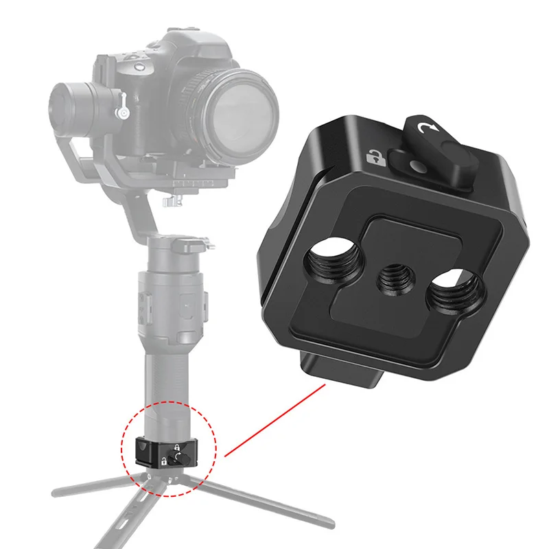 Фото Quick Releae Plate Mount 1/4 ''для штатива Arca-типа 38 мм, монопод, карданное крепление, система быстрого переключения для экшн-камеры Gopro №4