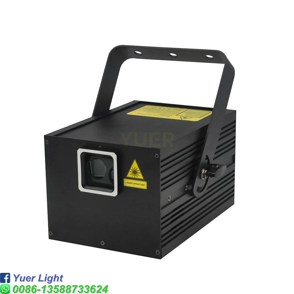 НОВЫЙ Полноцветный 3D лазерный проектор YUER RGB Анимация 4 эффекта DMX контроль 20K