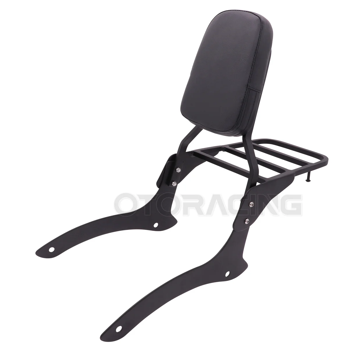 

Motorcycle Black/Chrome Backrest Sissy Bar with Rear Luggage Rack For LIFAN V16 LF250-D LF250-E LF250-H