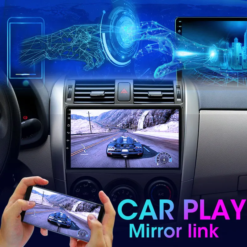 $83.10 Srnubi Android 10 2Din Car Audio Radio DVD for Toyota Corolla E140/150 2006 - 2013 Multimedia Player Navigation GPS Auto Stereo