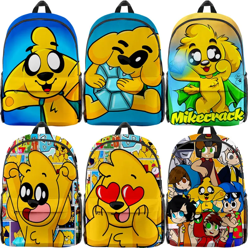 

Kids Mikecrack 3D Print Backpacks Boys Girls School Bags Students Cartoon Game Bookbag Anime Mochila 16 Inch Notebook Backpack
