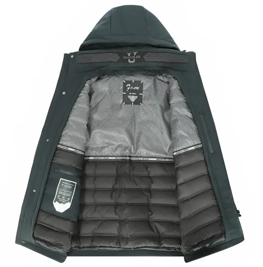 Мужской пуховик среднего возраста зимняя высококачественная брендовая