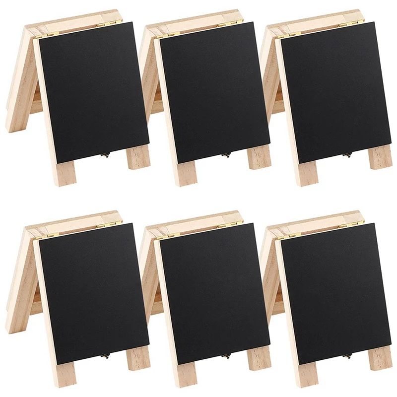 

NEW-Chalkboards with Frame,Wooden Chalkboard Message Blackboard Signs Double Sided Chalkboard for Table Number Party Decors