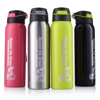 creative new stainless steel thermos cup fashion bounce cup with straw portable outdoor sports bottle
