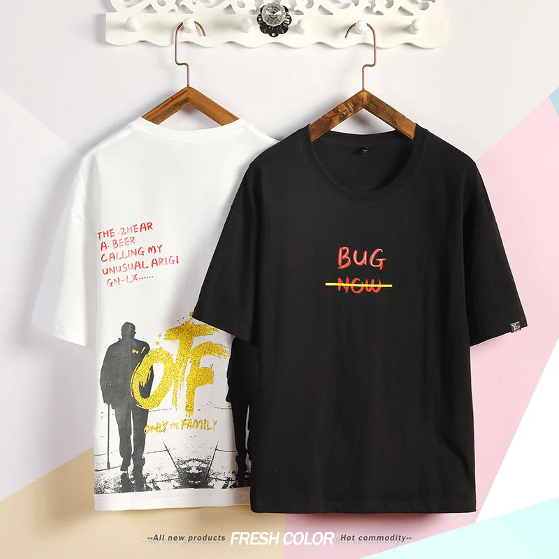 

7620 Men's T-Shirts Summer Short Sleeve t shirt men Simple creative design line cross Print cotton Brand shirts Men Top Tees