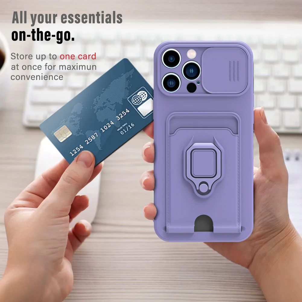 

Iphone 13 Push Window Lens Protection Card Phone Case For Iphone 12 Car Magnetic Ring Buckle Liquid Protective Case